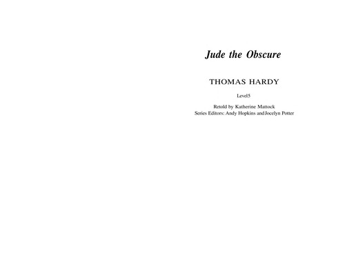 Thomas Hardy: Jude the obscure (2000, Pearson Education)