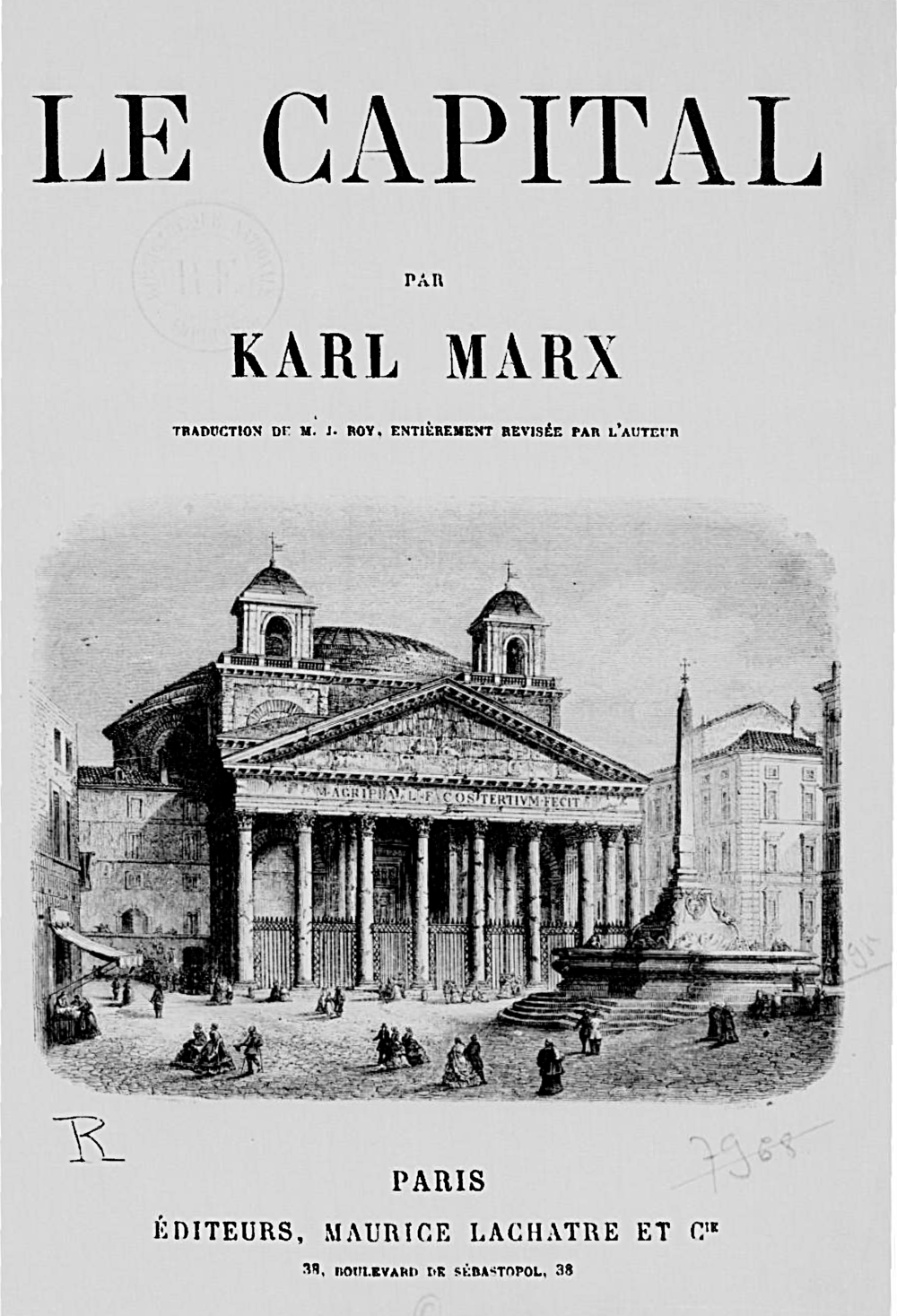 Karl Marx: Le Capital (French language, 1872, Maurice Lachâtre)