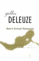 Gilles Deleuze: Kant's Critical Philosophy (Paperback, 1985, University of Minnesota Press)