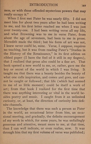 Walter Pater: The renaissance; (1924, Macmillan & Co. Ltd)