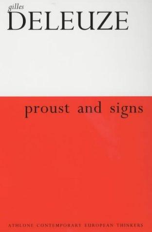 Proust and signs (Paperback, 2000, Athlone)