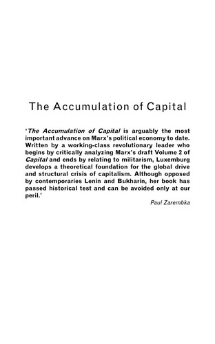Rosa Luxemburg: Accumulation of Capital (EBook, 2003, Routledge)