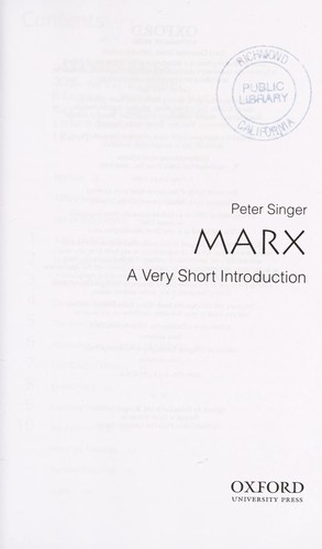 Peter Singer, Peter Singer: Marx