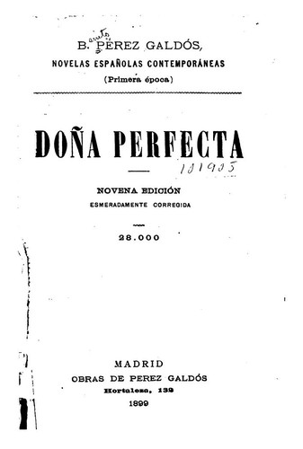 Benito Pérez Galdós: Doña perfecta (1960, Barron's Educational Series)