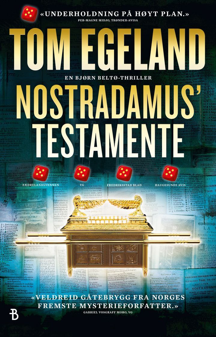 Tom Egeland: Nostradamus' testamente (Norwegian language, 2023, Bonnier Norsk Forlag)