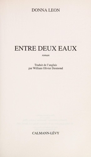 Donna Leon: Entre deux eaux (French language, 1999, Calmann-Lévy)