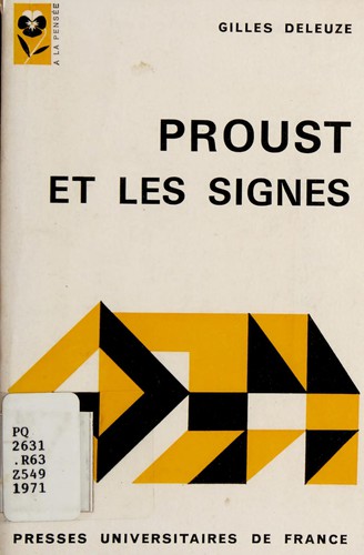 Proust et les signes (French language, 1971, Presses universitaires de France)